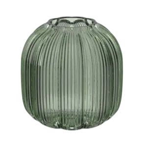 Villeroy & Boch Fleur green glass vase 11cm compact decorative vase